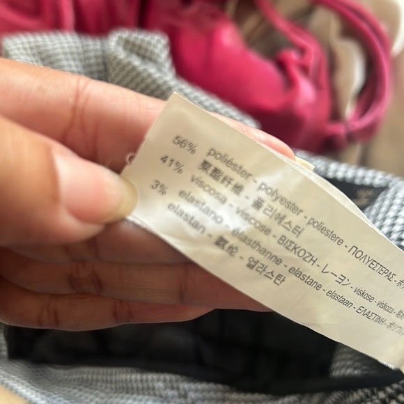 Zara Wide Leg Houndstooth Pants - Picture 5 of 7